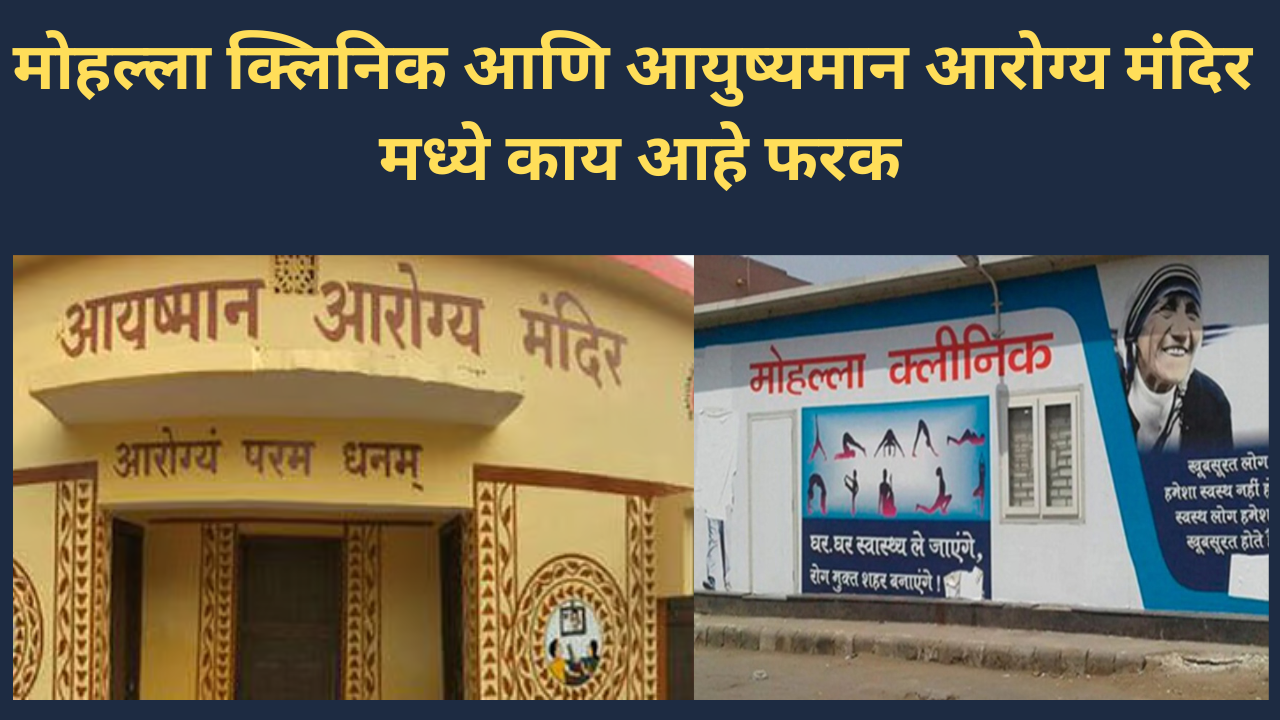 what is the difference between ayushman Arogya mandir vs mohalla clinic in delhi