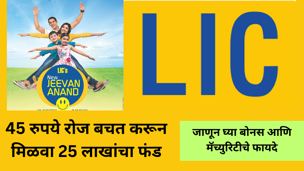 LIC New Jeevan Anand Plan with bonus and maturity benefits