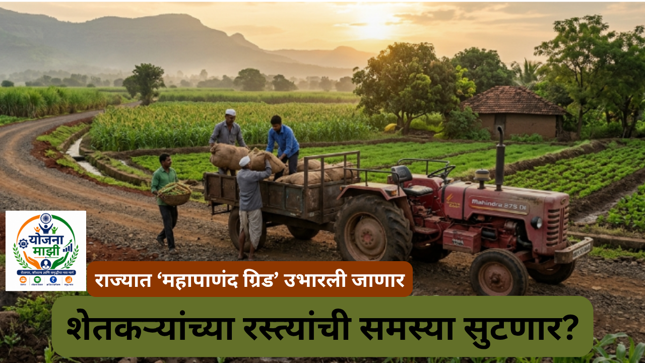Mahapandan Grid digital mapping of farm and Panand roads in Maharashtra