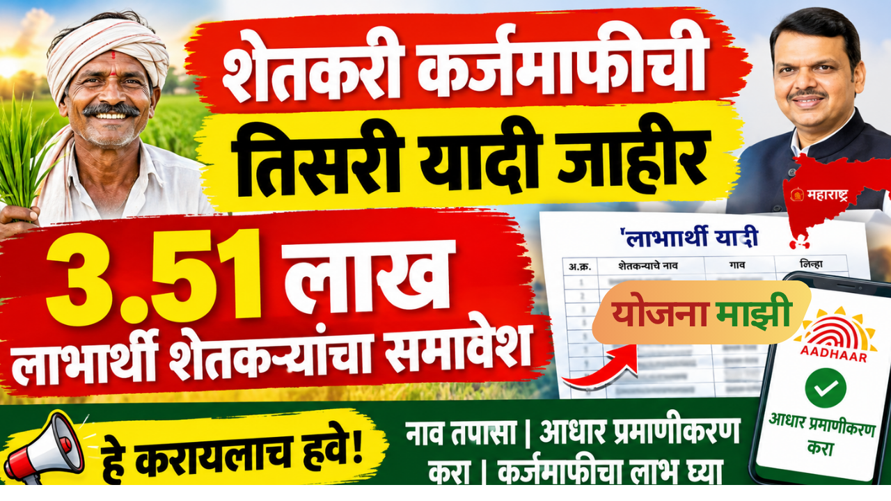 Maharashtra Farmer Loan Waiver Scheme 2026 third beneficiary list for farmers